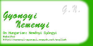 gyongyi nemenyi business card