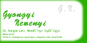 gyongyi nemenyi business card